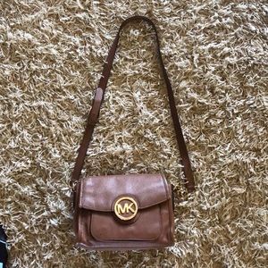 Michael Kora leather cross body purse